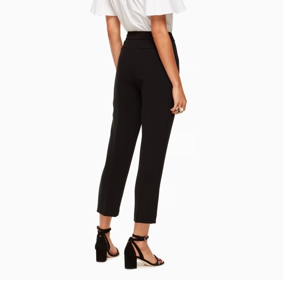 Kate Spade black polished cigarette pants - Picture 2 of 6